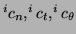 $ ^ic_n, ^ic_t, ^ic_\theta$
