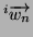 $ ^i\overrightarrow{w_n}$