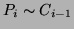 $ P_i \sim C_{i-1}$