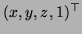 $ (x,y,z,1)^{\top}$