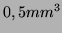 $ 0,5mm^3$