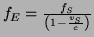$ f_E = \frac{f_S}{\left( 1 - \frac{v_S}{c} \right)}$