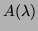 $ A(\lambda)$