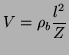 $\displaystyle V = \rho_b \frac{l^2}{Z}
$